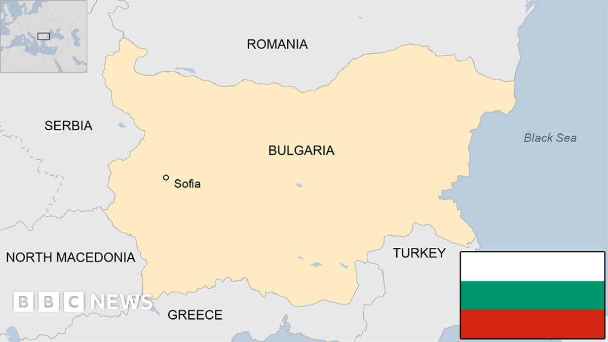 A map of Bulgaria